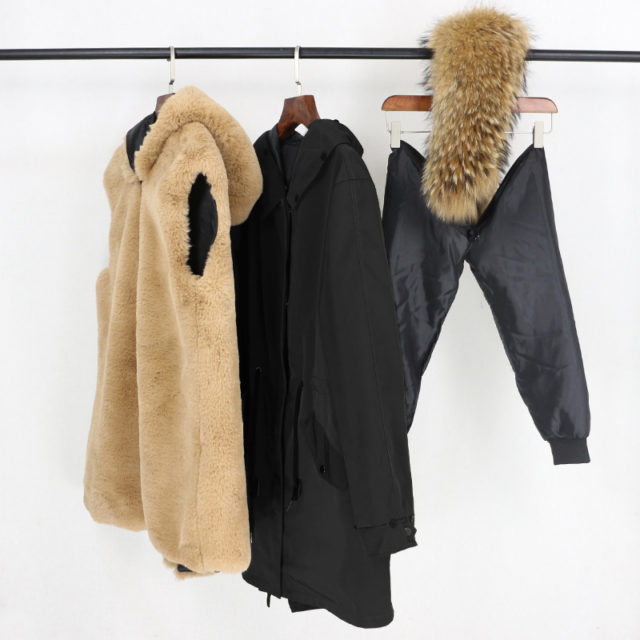 Women's Long Parka. Real Fur. Natural Fox Fur Hood. Winter Jacket