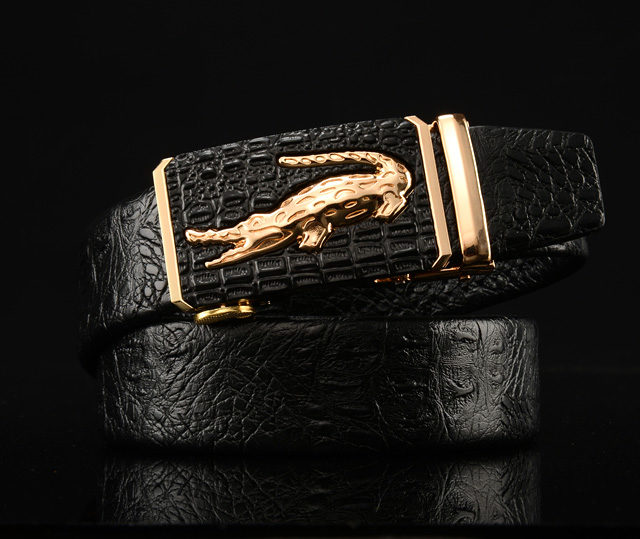 DESTINY Designer Belts Men High Quality Male Genuine Leather Strap Luxury Famous Brand Logo Crocodile Silver Gold Ceinture Homme