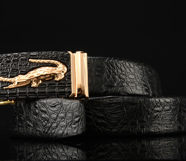 DESTINY Designer Belts Men High Quality Male Genuine Leather Strap Luxury Famous Brand Logo Crocodile Silver Gold Ceinture Homme