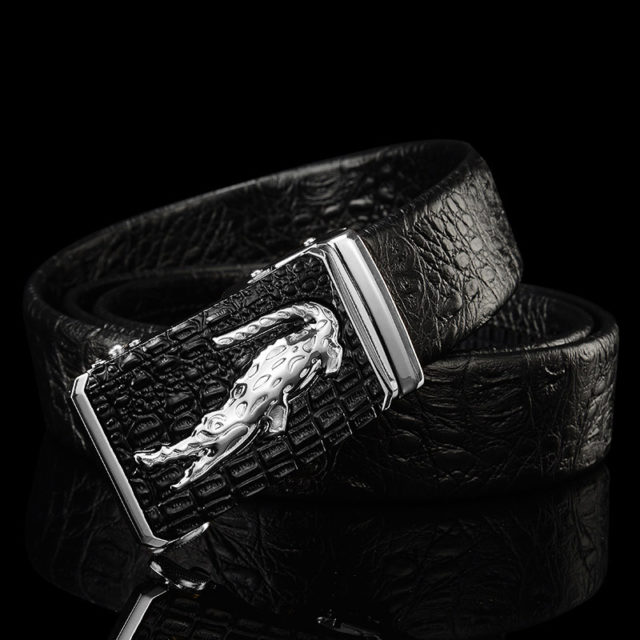 DESTINY Designer Belts Men High Quality Male Genuine Leather Strap Luxury Famous Brand Logo Crocodile Silver Gold Ceinture Homme