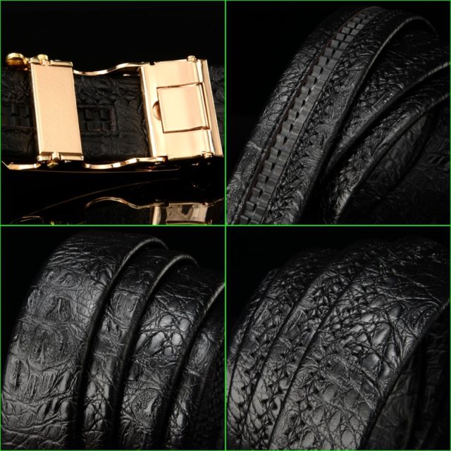 DESTINY Designer Belts Men High Quality Male Genuine Leather Strap Luxury Famous Brand Logo Crocodile Silver Gold Ceinture Homme