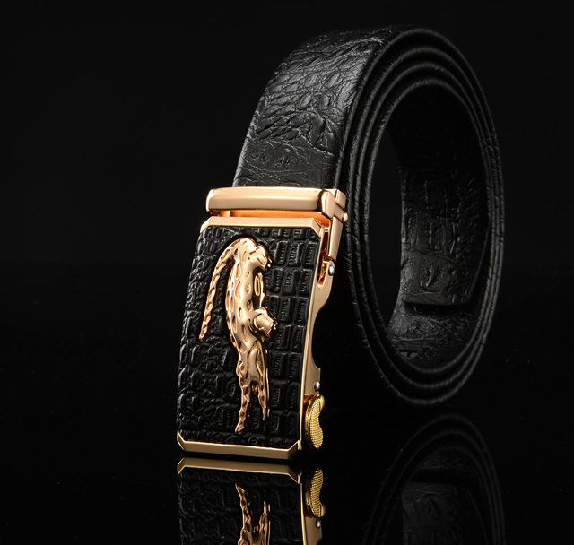 DESTINY Designer Belts Men High Quality Male Genuine Leather Strap Luxury Famous Brand Logo Crocodile Silver Gold Ceinture Homme