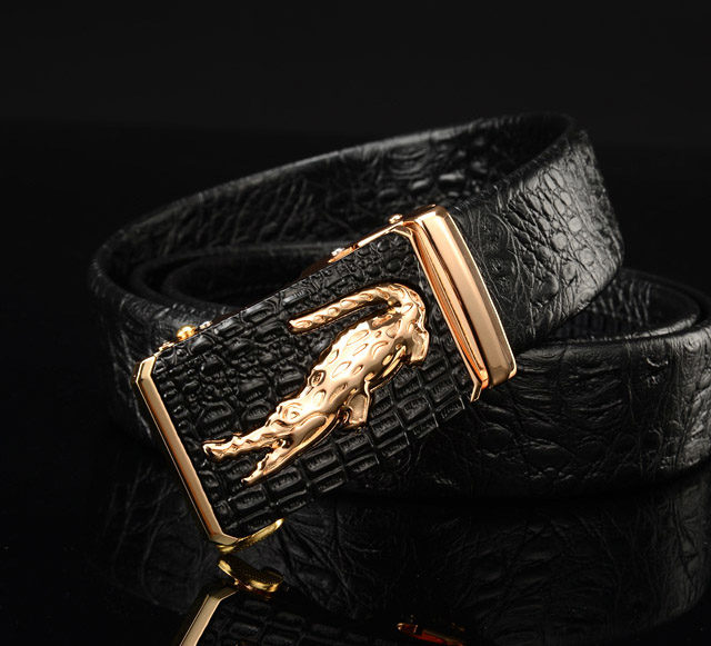 DESTINY Designer Belts Men High Quality Male Genuine Leather Strap Luxury Famous Brand Logo Crocodile Silver Gold Ceinture Homme
