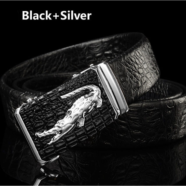 DESTINY Designer Belts Men High Quality Male Genuine Leather Strap Luxury Famous Brand Logo Crocodile Silver Gold Ceinture Homme