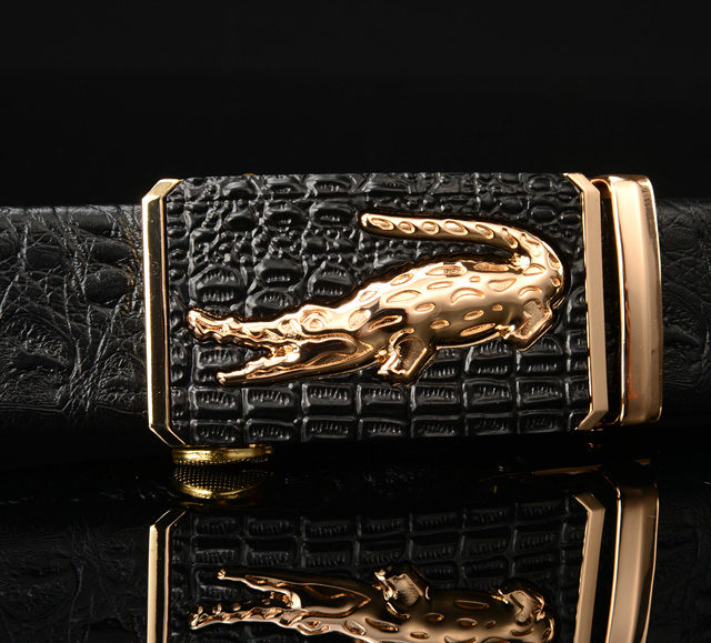 DESTINY Designer Belts Men High Quality Male Genuine Leather Strap Luxury Famous Brand Logo Crocodile Silver Gold Ceinture Homme