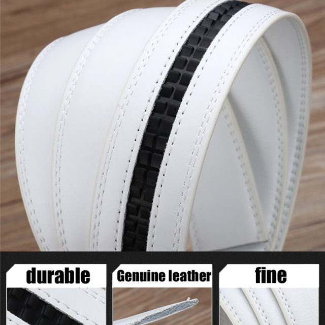 DESTINY Belt Men Luxury Famous Brand Designer High Quality Male Genuine Leather Strap White Automatic Buckle Belt Ceinture Homme