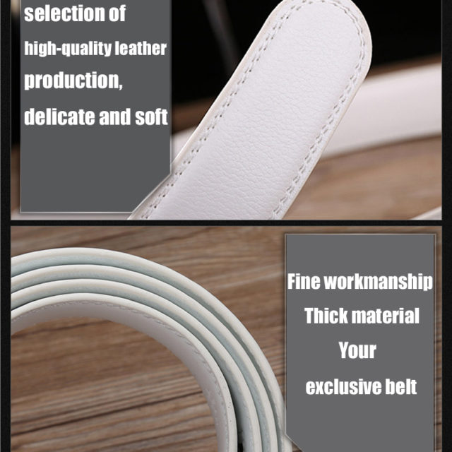 DESTINY Belt Men Luxury Famous Brand Designer High Quality Male Genuine Leather Strap White Automatic Buckle Belt Ceinture Homme