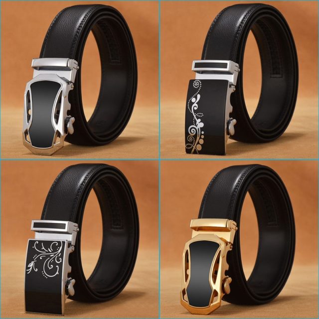 DESTINY Belt Men Luxury Famous Brand Designer High Quality Male Genuine Leather Strap White Automatic Buckle Belt Ceinture Homme