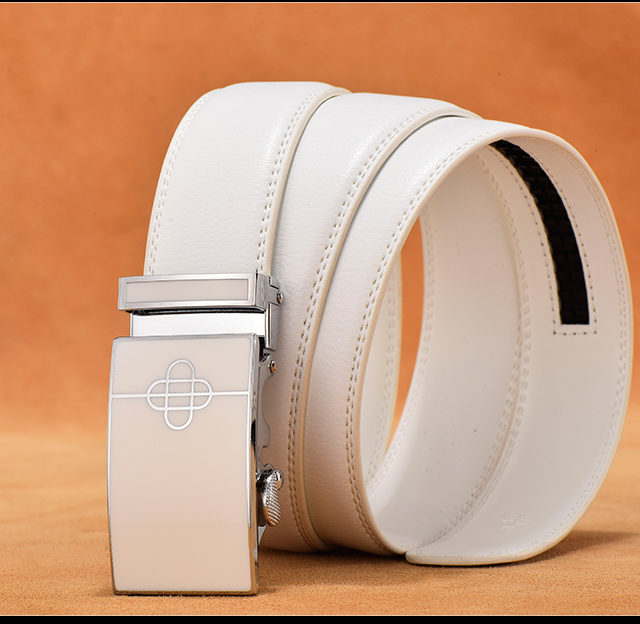 DESTINY Belt Men Luxury Famous Brand Designer High Quality Male Genuine Leather Strap White Automatic Buckle Belt Ceinture Homme