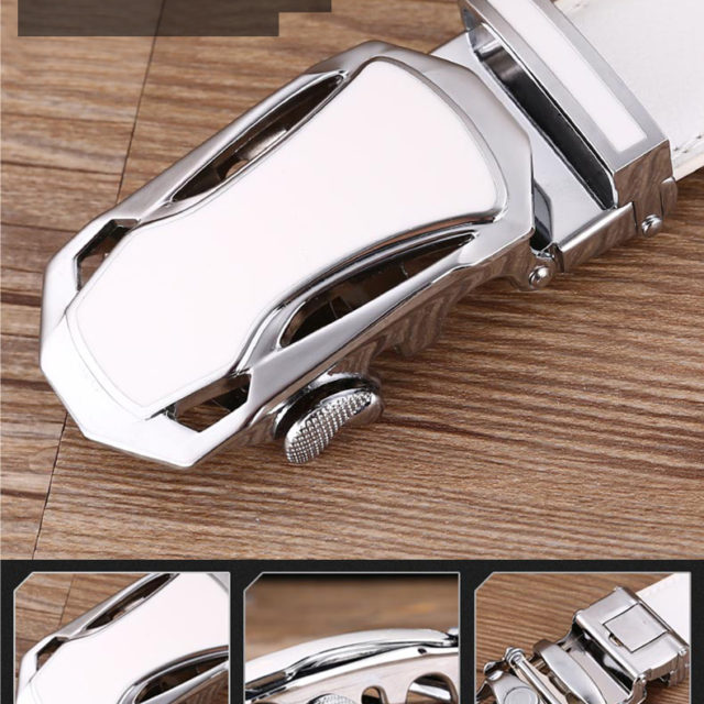 DESTINY Belt Men Luxury Famous Brand Designer High Quality Male Genuine Leather Strap White Automatic Buckle Belt Ceinture Homme