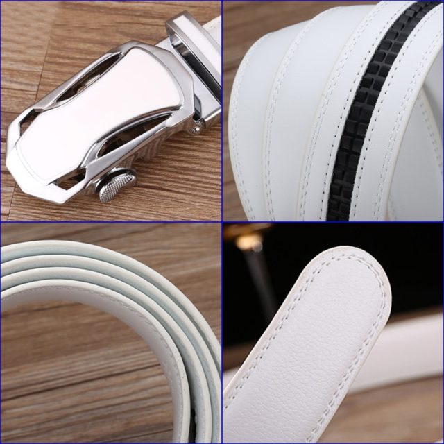 DESTINY Belt Men Luxury Famous Brand Designer High Quality Male Genuine Leather Strap White Automatic Buckle Belt Ceinture Homme