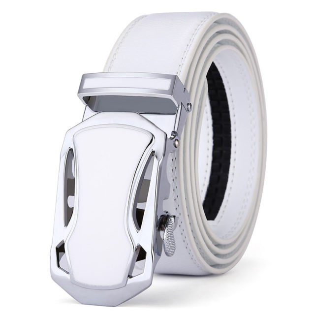 DESTINY Belt Men Luxury Famous Brand Designer High Quality Male Genuine Leather Strap White Automatic Buckle Belt Ceinture Homme