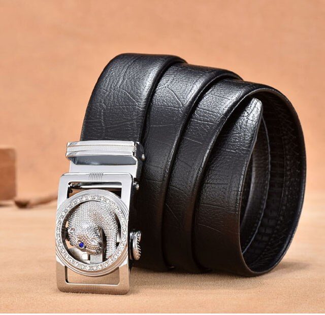 DESTINY Luxury Famous Brand Designer Belts Men High Quality Male Genuine Leather Strap Waist Wedding Belt for Jeans Leopard Wolf