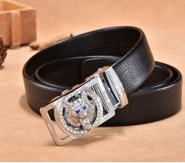DESTINY Luxury Famous Brand Designer Belts Men High Quality Male Genuine Leather Strap Waist Wedding Belt for Jeans Leopard Wolf