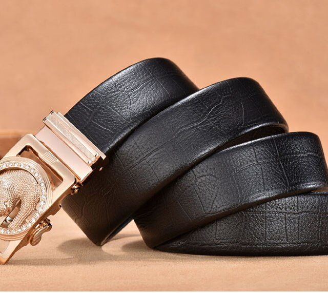 DESTINY Luxury Famous Brand Designer Belts Men High Quality Male Genuine Leather Strap Waist Wedding Belt for Jeans Leopard Wolf