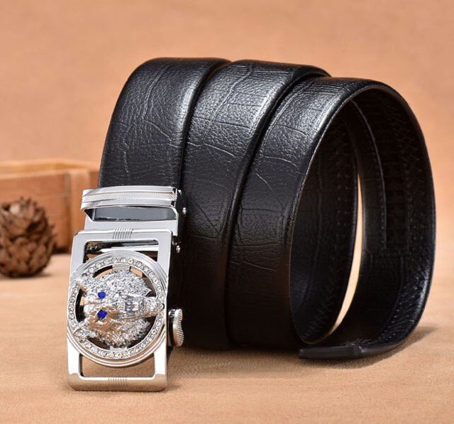 DESTINY Luxury Famous Brand Designer Belts Men High Quality Male Genuine Leather Strap Waist Wedding Belt for Jeans Leopard Wolf