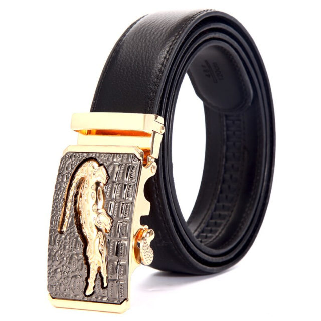 Men's Luxury Leather Belt. Various Styles (Alligator, Panther, etc)
