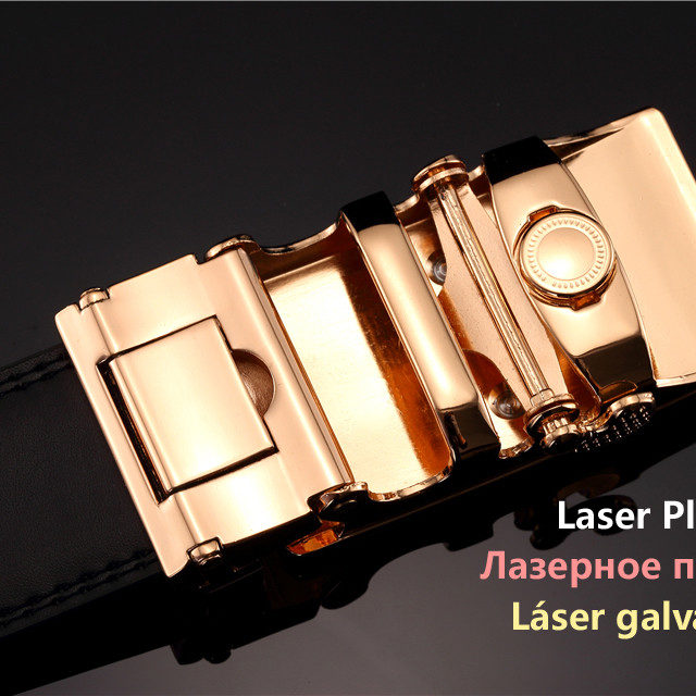 DESTINY Gold Belts For Men Luxury Brand Famous Designer Male Genuine Leather Strap High Quality Metal Automatic Cinto Ceinture