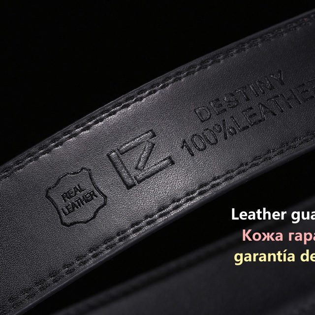 DESTINY Gold Belts For Men Luxury Brand Famous Designer Male Genuine Leather Strap High Quality Metal Automatic Cinto Ceinture