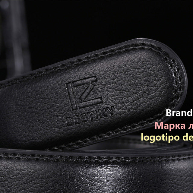 DESTINY Gold Belts For Men Luxury Brand Famous Designer Male Genuine Leather Strap High Quality Metal Automatic Cinto Ceinture