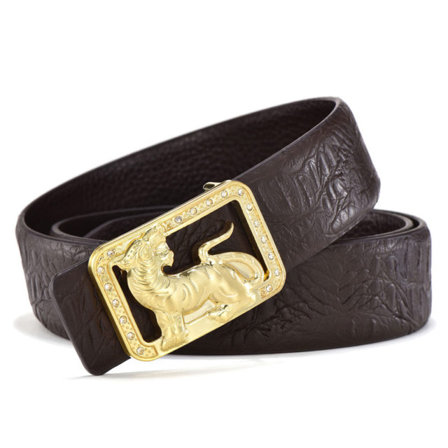 Men's High Quality Genuine Leather Tiger Belt.