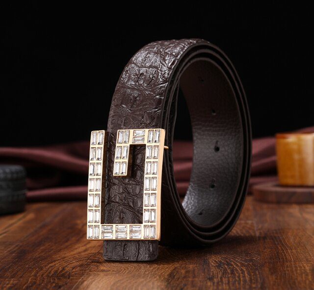 DESTINY Belts Men Luxury Famous Brand Designer High Quality Male Genuine Leather Strap Waist Wedding Crocodile GG Belt Fashion