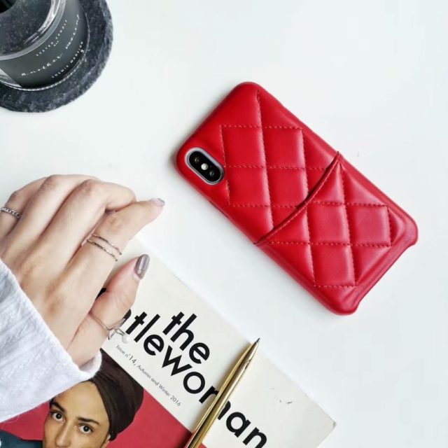 Luxury Fashion Lambskin Leather Phone Case For iPhone xs max xr x Women Card Slot Cover For iPhone 6 s 7 8 plus Case Luxury