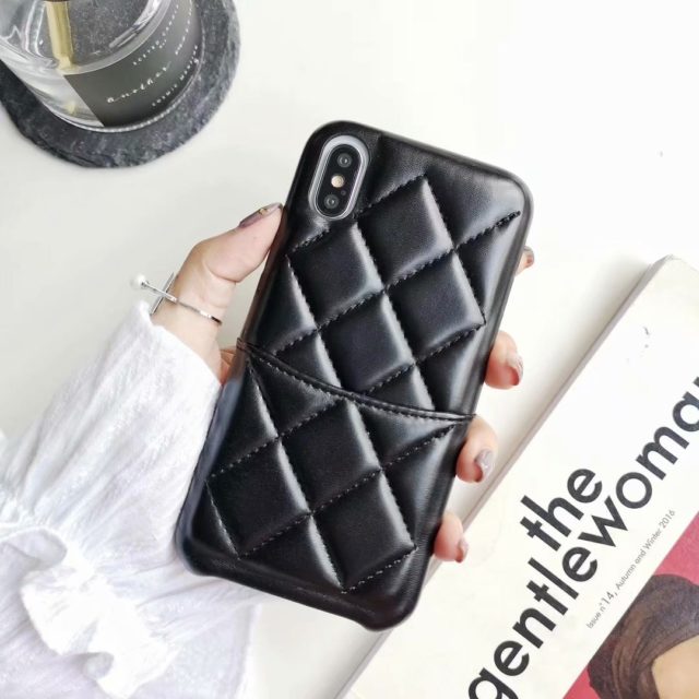 Luxury Fashion Lambskin Leather Phone Case For iPhone xs max xr x Women Card Slot Cover For iPhone 6 s 7 8 plus Case Luxury