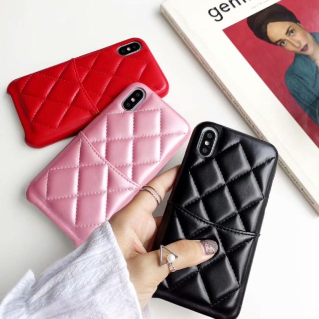 Luxury Fashion Lambskin Leather Phone Case For iPhone xs max xr x Women Card Slot Cover For iPhone 6 s 7 8 plus Case Luxury