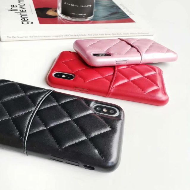 Luxury Fashion Lambskin Leather Phone Case For iPhone xs max xr x Women Card Slot Cover For iPhone 6 s 7 8 plus Case Luxury