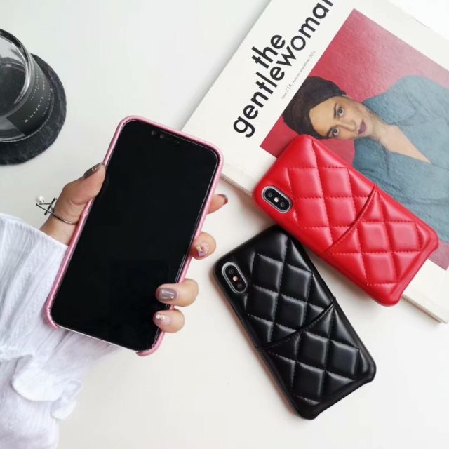 Luxury Fashion Lambskin Leather Phone Case For iPhone xs max xr x Women Card Slot Cover For iPhone 6 s 7 8 plus Case Luxury