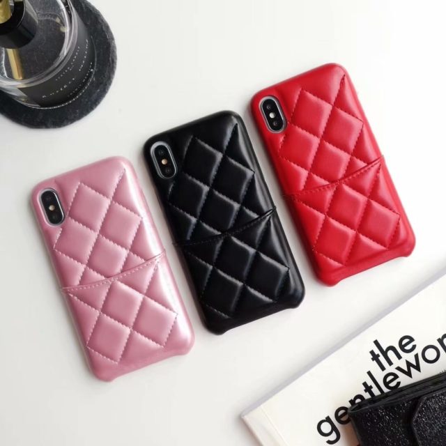 Luxury Fashion Lambskin Leather Phone Case For iPhone xs max xr x Women Card Slot Cover For iPhone 6 s 7 8 plus Case Luxury