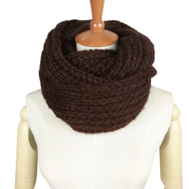 leo anvi crochet scarf infinity thick winter scarves women fashion Keep warm colorful unisex pattern tube ring scarf men
