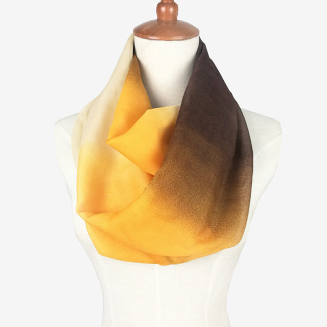 2019 ladies scarves women gradient scarf pattern thin chiffon foulard silk rainbow ring scarf Infinity summer bandana hijab