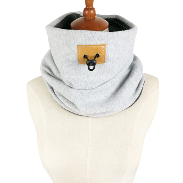 Leo anvi ring scarf men solid color Double fashion warm scarf winter cotton type New designer Drawstring tube scarves&wraps
