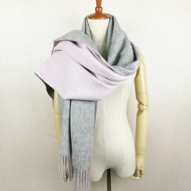 Leo anvi 100% Lamb Wool Scarf for Women Wool Pashmina Bandana Winter Spring Long Women Scarf gray pink Shawls Female