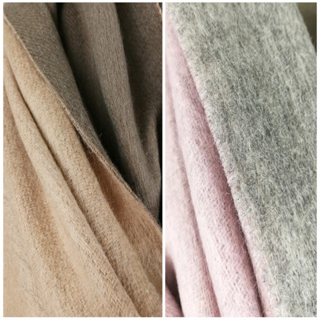 Leo anvi 100% Lamb Wool Scarf for Women Wool Pashmina Bandana Winter Spring Long Women Scarf gray pink Shawls Female