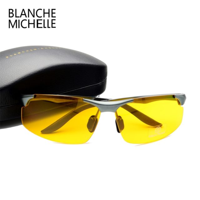 2019 Aluminum Magnesium Men Sunglasses Polarized Sports Driving Night Vision Goggles Sunglass Fishing UV400 Rimless Sun Glasses