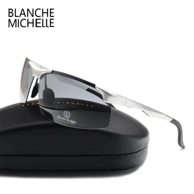 2019 Aluminum Magnesium Men Sunglasses Polarized Sports Driving Night Vision Goggles Sunglass Fishing UV400 Rimless Sun Glasses