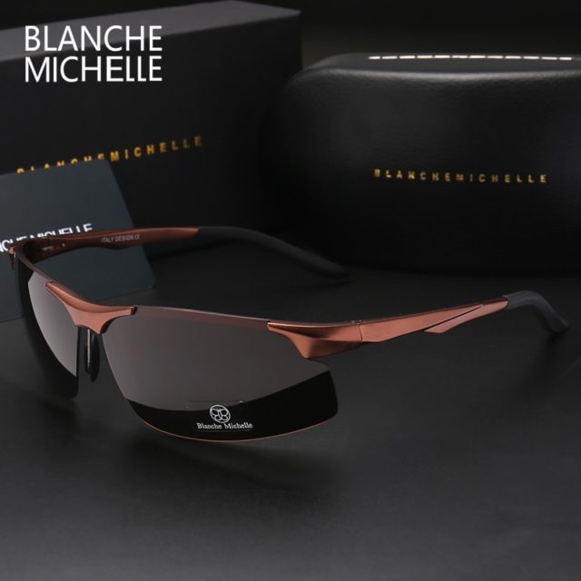 2019 Aluminum Magnesium Men Sunglasses Polarized Sports Driving Night Vision Goggles Sunglass Fishing UV400 Rimless Sun Glasses