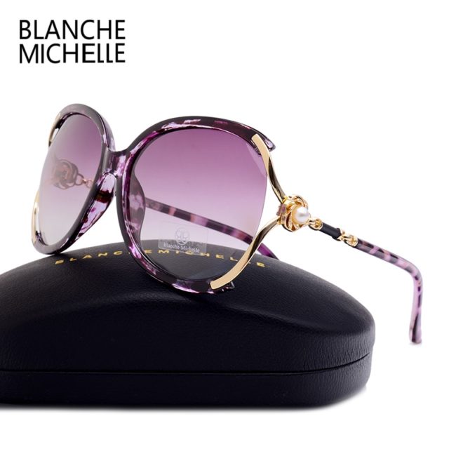 Blanche Michelle 2019 Women Sunglasses Polarized UV400 Brand Designer High Quality Gradient Sun Glasses Female oculos With Box