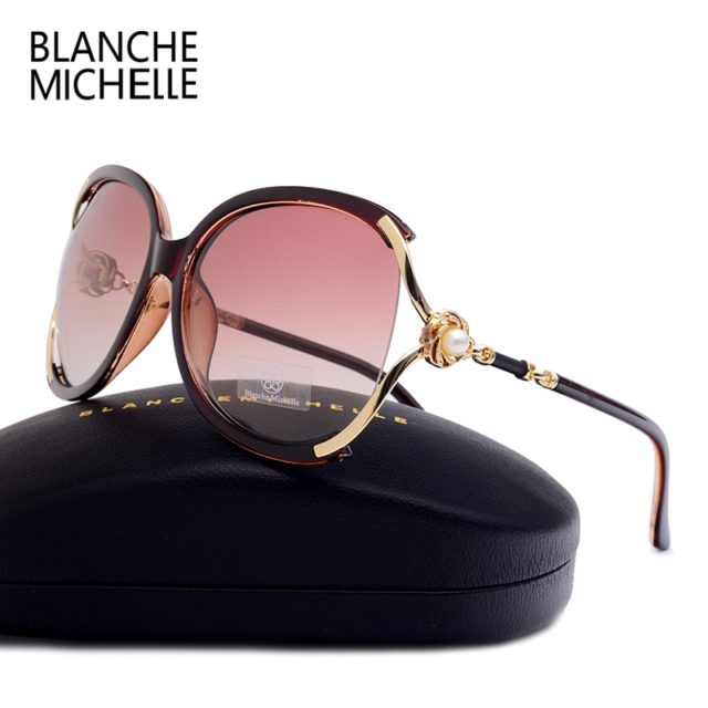 Blanche Michelle 2019 Women Sunglasses Polarized UV400 Brand Designer High Quality Gradient Sun Glasses Female oculos With Box