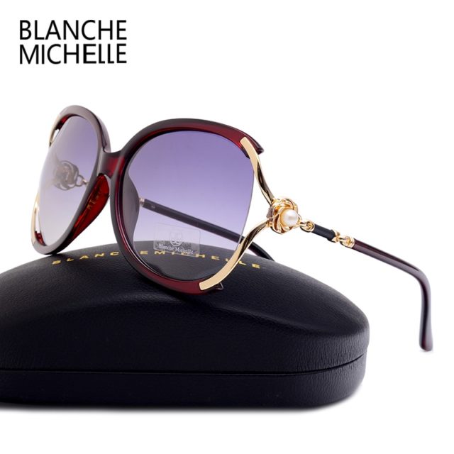 Blanche Michelle 2019 Women Sunglasses Polarized UV400 Brand Designer High Quality Gradient Sun Glasses Female oculos With Box