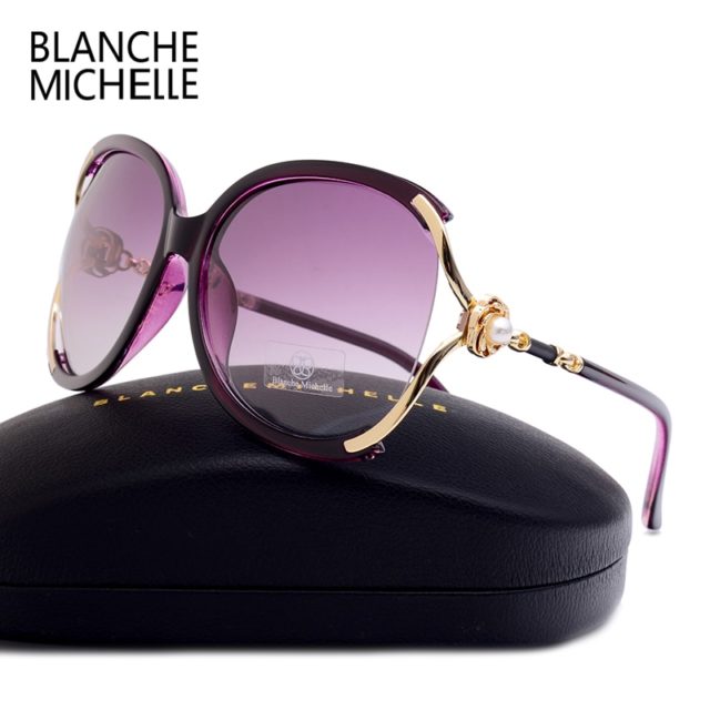 Blanche Michelle 2019 Women Sunglasses Polarized UV400 Brand Designer High Quality Gradient Sun Glasses Female oculos With Box