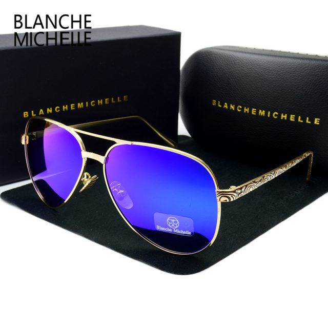 2019 High Quality Pilot Sunglasses Women Polarized UV400 Sunglass Mirror Sun Glasses Brand Designer Pink Lens With Original Box