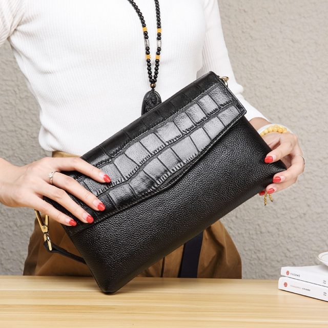 Candy Colors Bag Wristlet Soft Genuine Leather Evening Day Clutch Wallet Brands Ladies Wristlet Female Purse Party bag gifts