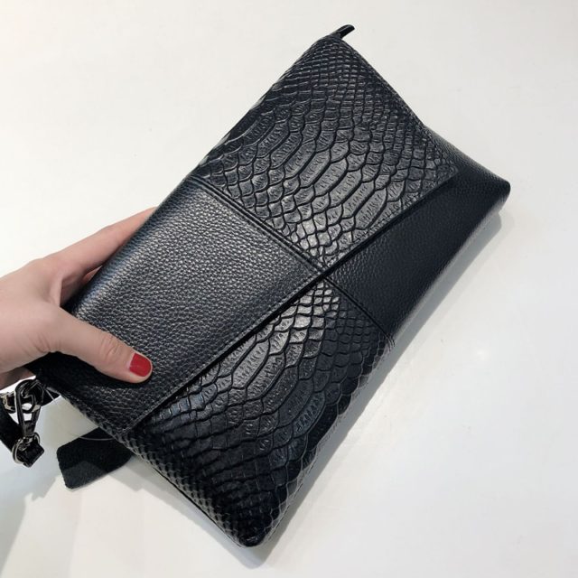 Fashion Women Clutch Bag Elegant Genuine Leather Female Envelope Bag Clutch Evening Bag Female Clutches Ladies Handbag Dropship