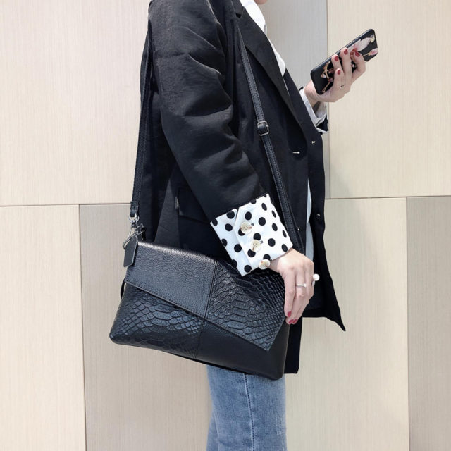 Fashion Women Clutch Bag Elegant Genuine Leather Female Envelope Bag Clutch Evening Bag Female Clutches Ladies Handbag Dropship