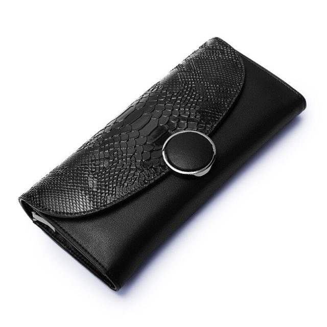 CICICUFF Fashion Snake Pattern Lady's Day Clutches Long Wallet Clutch Genuine Leather Chain Messenger Bag Evening Bags for Women