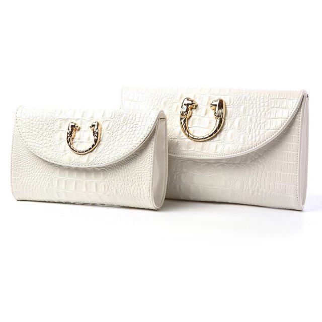 Fashion Alligator Women's Clutch Bag Genuine Leather Lady Golden Envelope Bag Clutch Evening Bags With Two Sizes For Choose A050